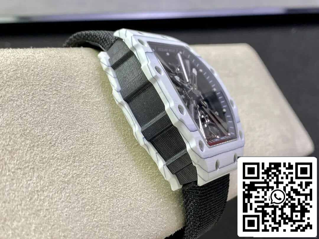 Custodia in fibra di carbonio bianca Richard Mille RM12-01 Tourbillon 1: 1 Best Edition RM Factory