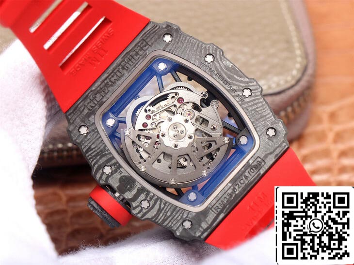 Richard Mille RM35-02 cinturino in caucciù rosso ZF Factory 1: 1 della migliore edizione