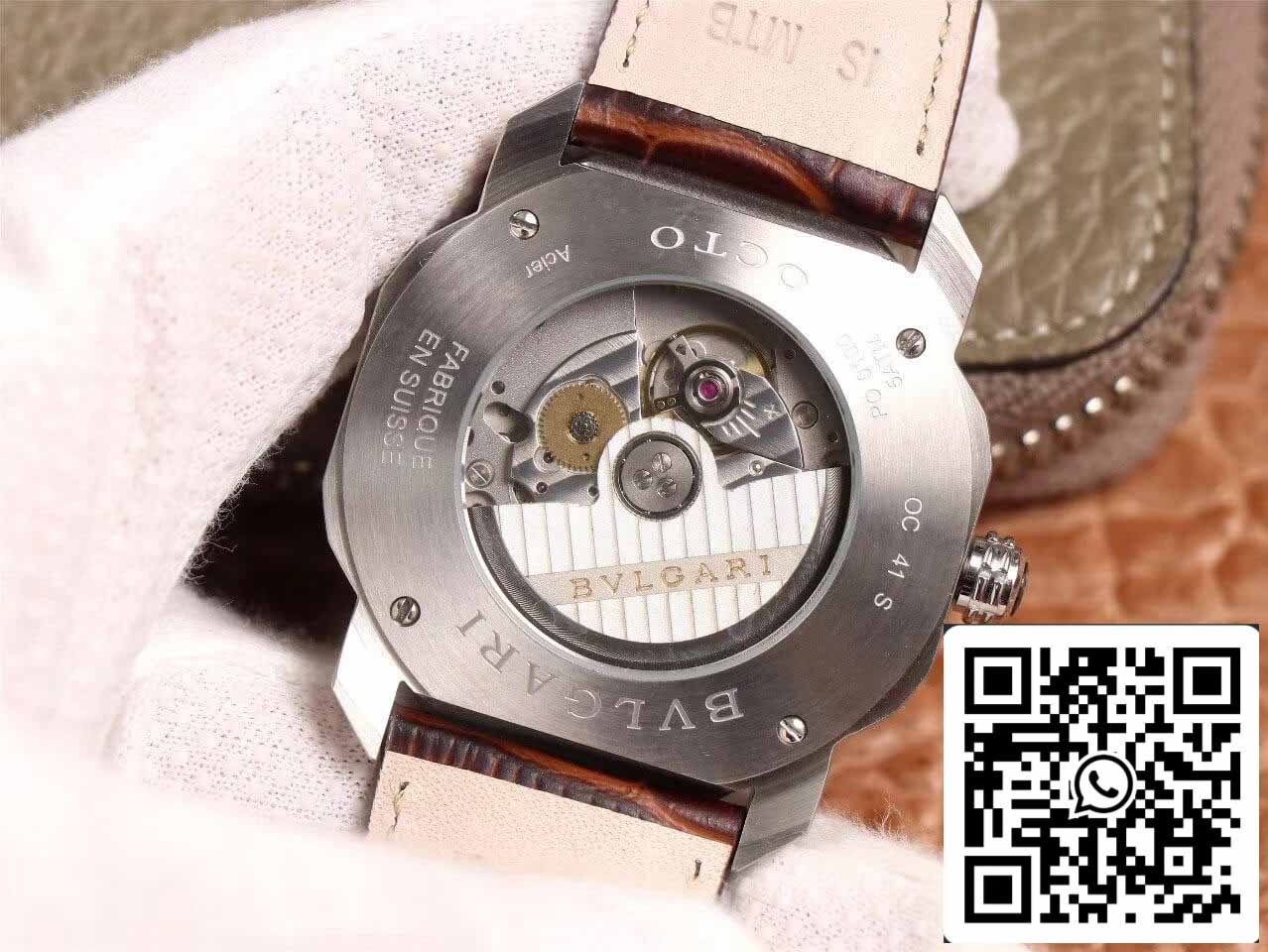 Bulgari Octo 102705 1:1 Best Edition BV Factory quadrante marrone rossastro