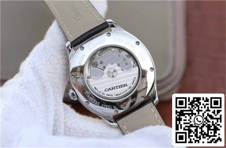 Drive De Cartier Moonphase WGNM0009 1:1 Mejor Edición Acero Inoxidable Esfera Negra