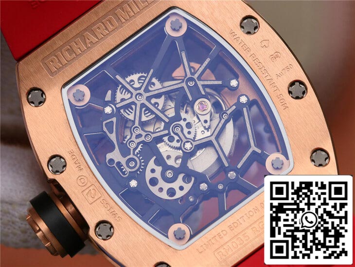 Richard Mille RM035 Americas KV Factory 1:1 Mejor Edición Oro Rosa