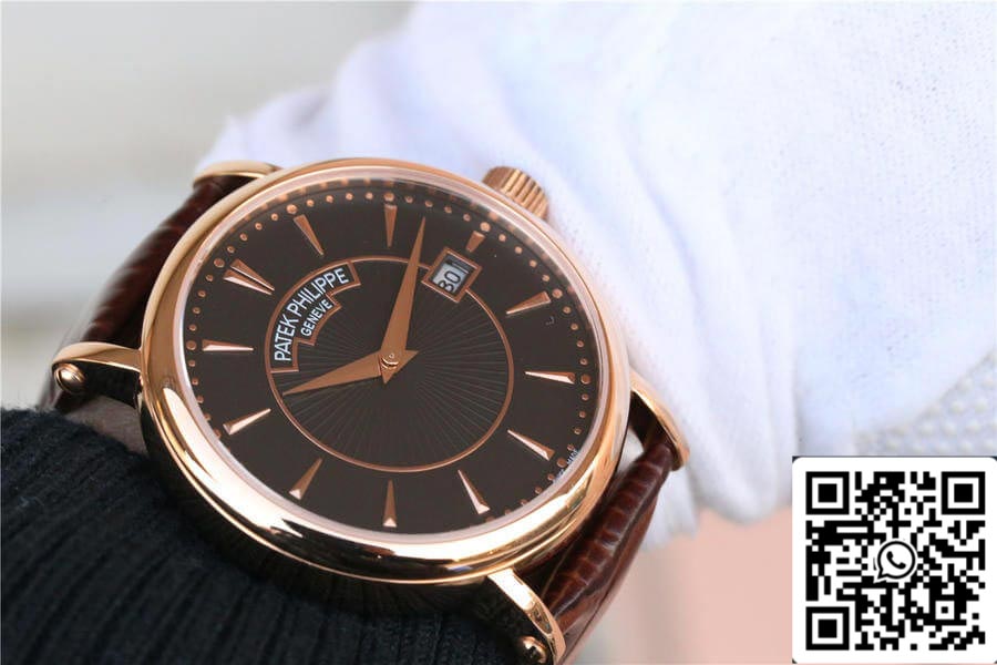 Patek Philippe Calatrava 1:1 Best Edition ZF Factory cinturino in pelle oro rosa