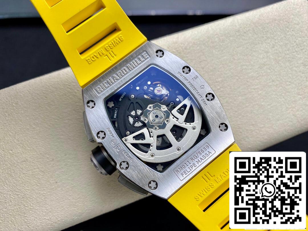 Richard Mille RM11 1:1 Best Edition KV Factory Correa de titanio amarilla