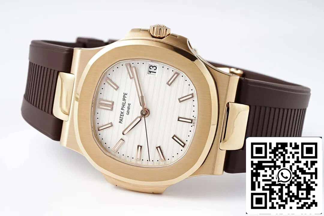 Patek Philippe Nautilus 5711 1: 1 Best Edition PPF Factory Cinturino in caucciù marrone