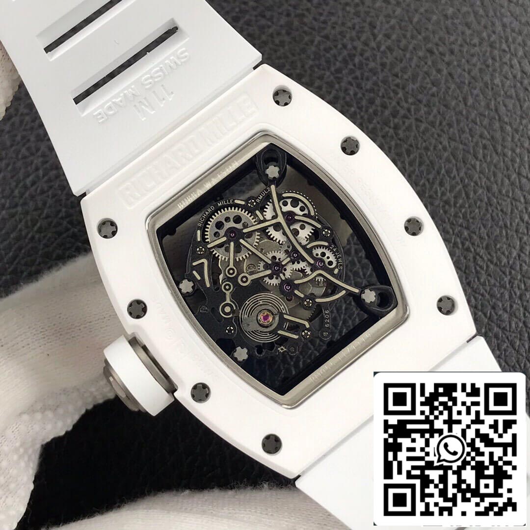 Richard Mille RM055 1:1 Best Edition ZF Factory White Ceramic