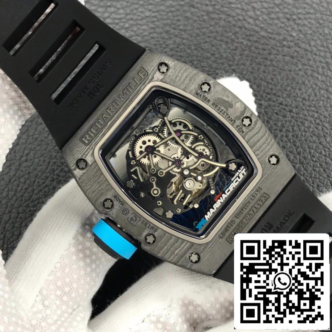 Richard Mille RM055 1:1 Caja de fibra de carbono ZF Factory Best Edition