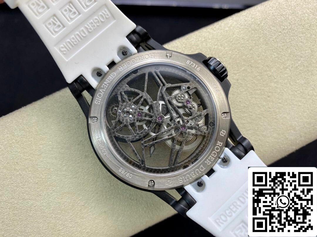 Roger Dubuis Excalibur RDDBEX0549 1:1 Best Edition BBR Factory Tourbillon cinturino bianco