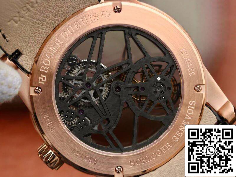 Roger Dubuis Excalibur RDDBEX0392 1:1 Best Edition Tourbillon svizzero cinturino in pelle nera