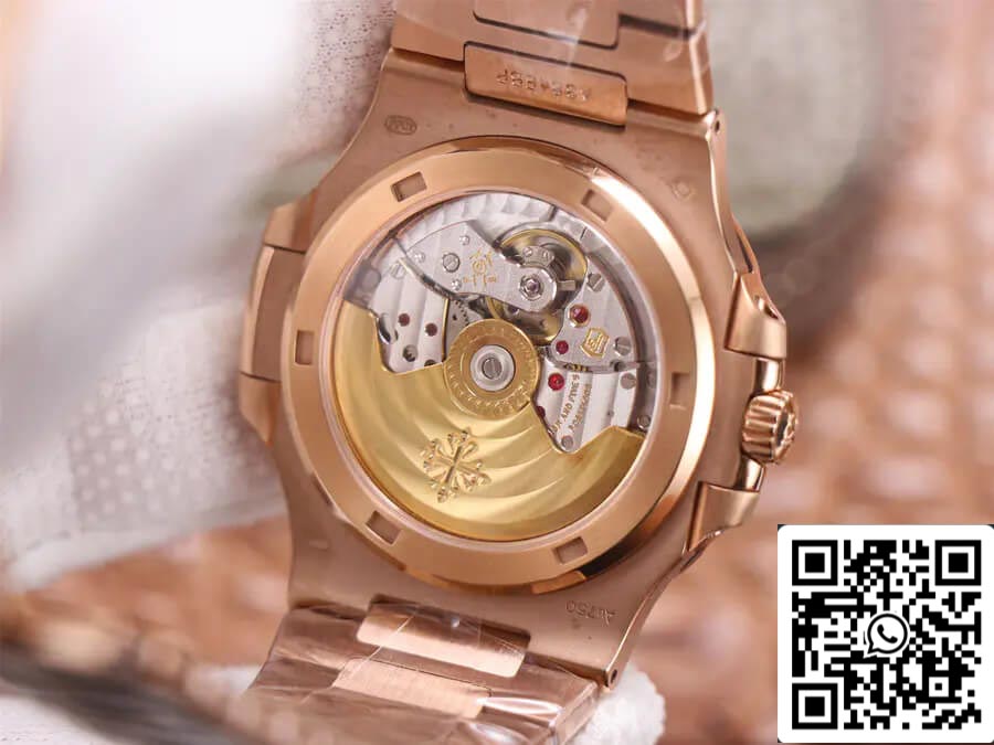 Patek Philippe Nautilus 5711/1R-001 1:1 Mejor Edición PPF Factory V4 Oro Rosa Esfera Marrón Suizo ETA324