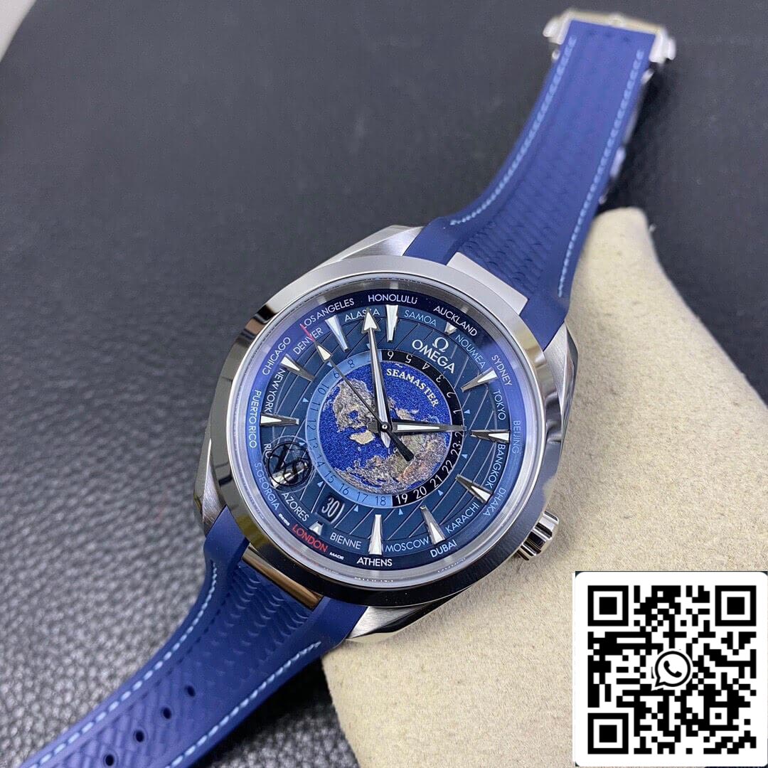 Omega Seamaster Aqua Terra GMT Worldtimer 220.12.43.22.03.001 1:1 Best Edition VS Factory Blue Dial