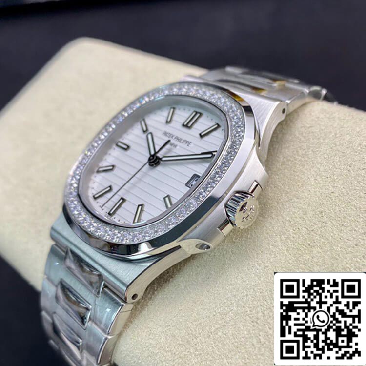 Patek Philippe Nautilus 5713/1G-010 1:1 Mejor Edición PPF Factory V4 Esfera Blanca Suiza ETA324