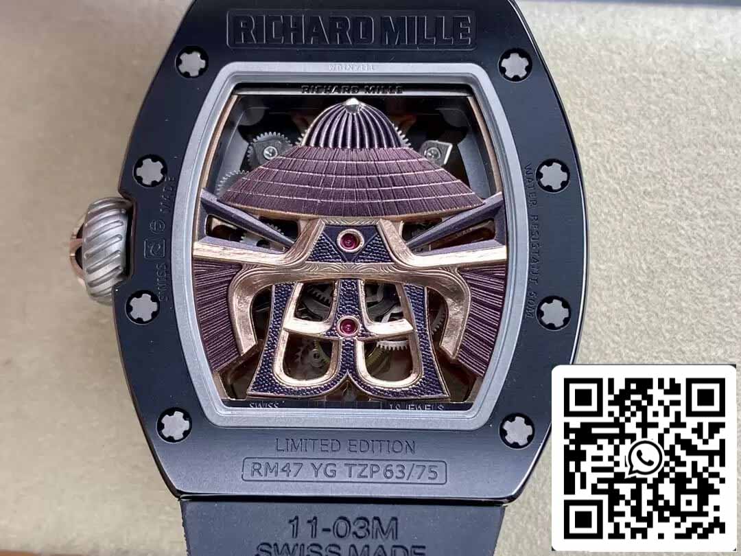 Richard Mille RM47 1:1 Mejor Edición YS Factory Tourbillon Esfera Esqueleto