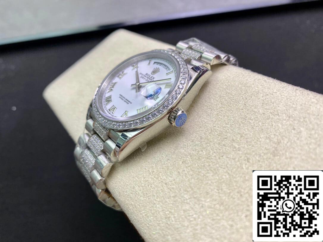 Rolex Day Date M128349RBR-0026 1:1 Mejor edición EW Factory esfera blanca