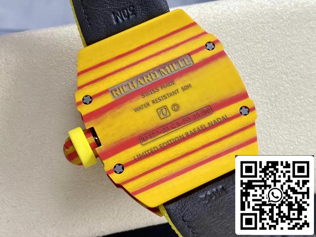 Richard Mille RM27-03 Tourbillon 1:1 Best Edition BBR Factory Yellow Strap