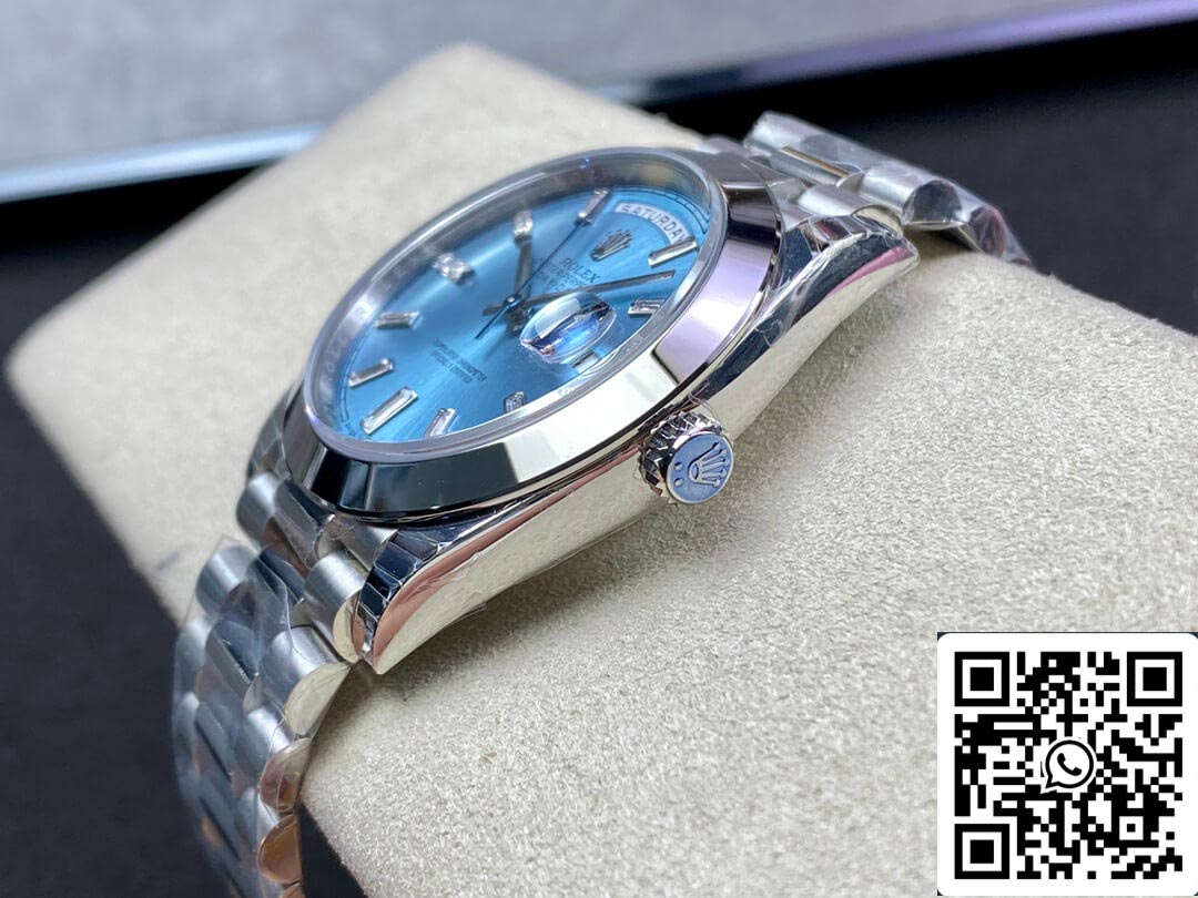 Rolex Day Date 228206 1:1 Best Edition EW Factory quadrante blu ghiaccio