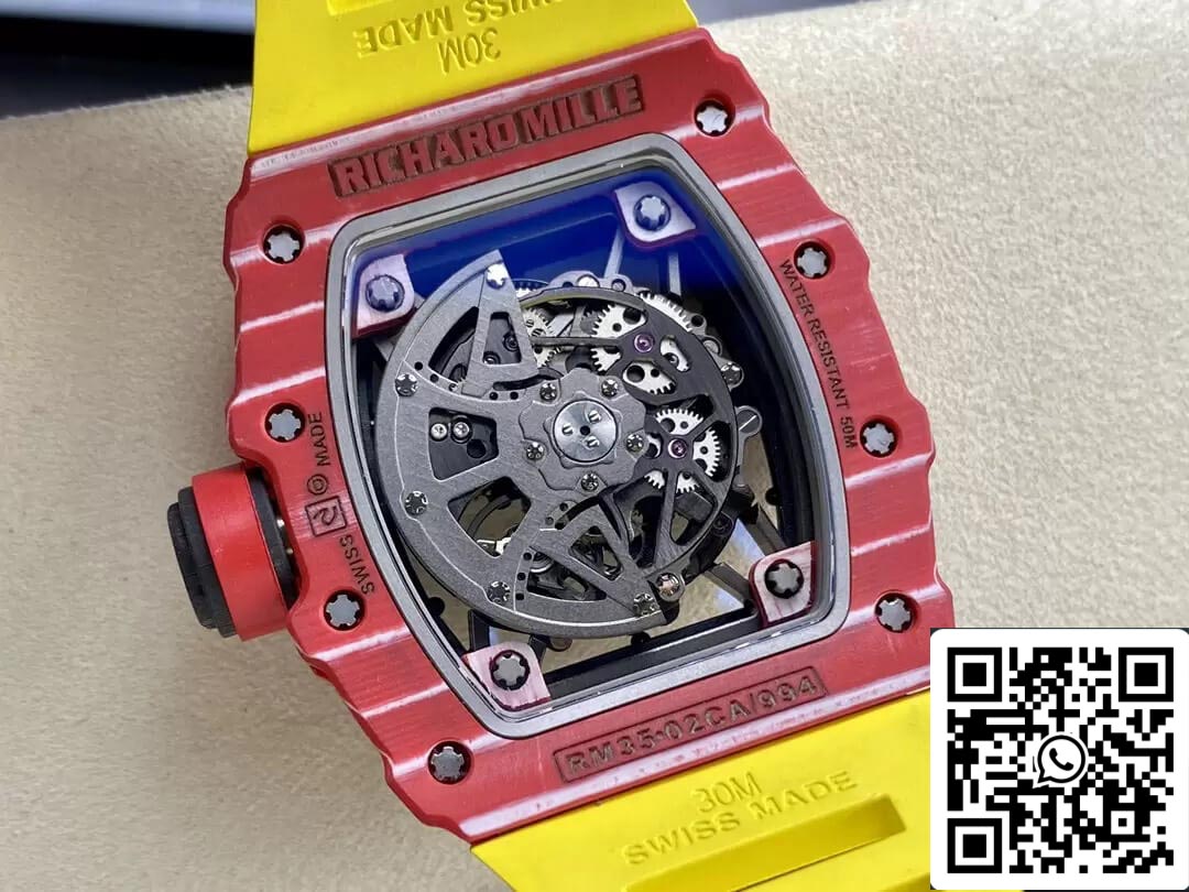 Richard Mille RM35-02 1:1 Best Edition T+ Factory Red Carbon Fiber NTPT Case