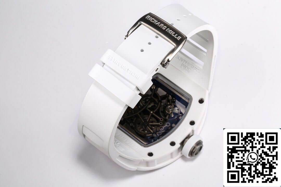 Richard Mille RM-055 1:1 Mejor Edición BBR Factory V2 Caja de Cerámica Blanca