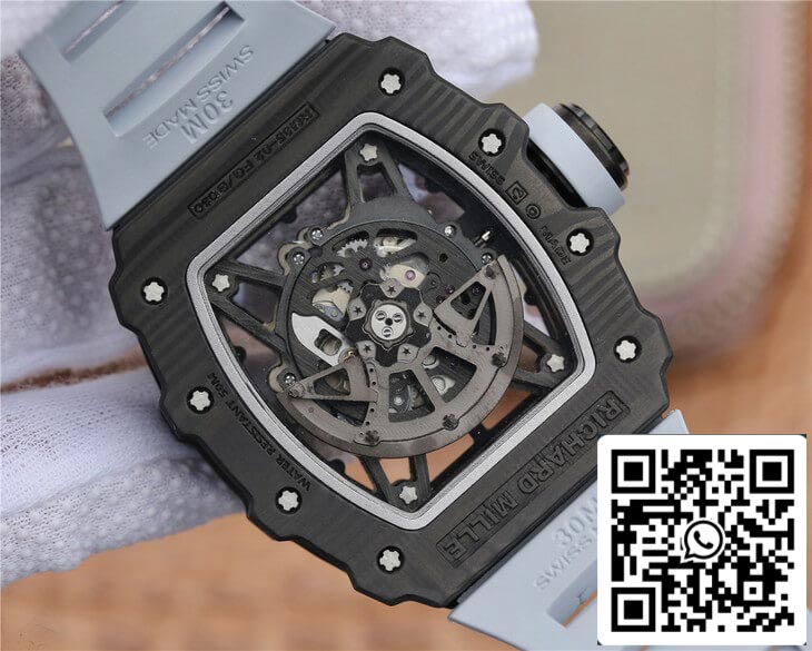 Richard Mille RM-035 KV Factory 1:1 Best Edition Fibra di carbonio nera