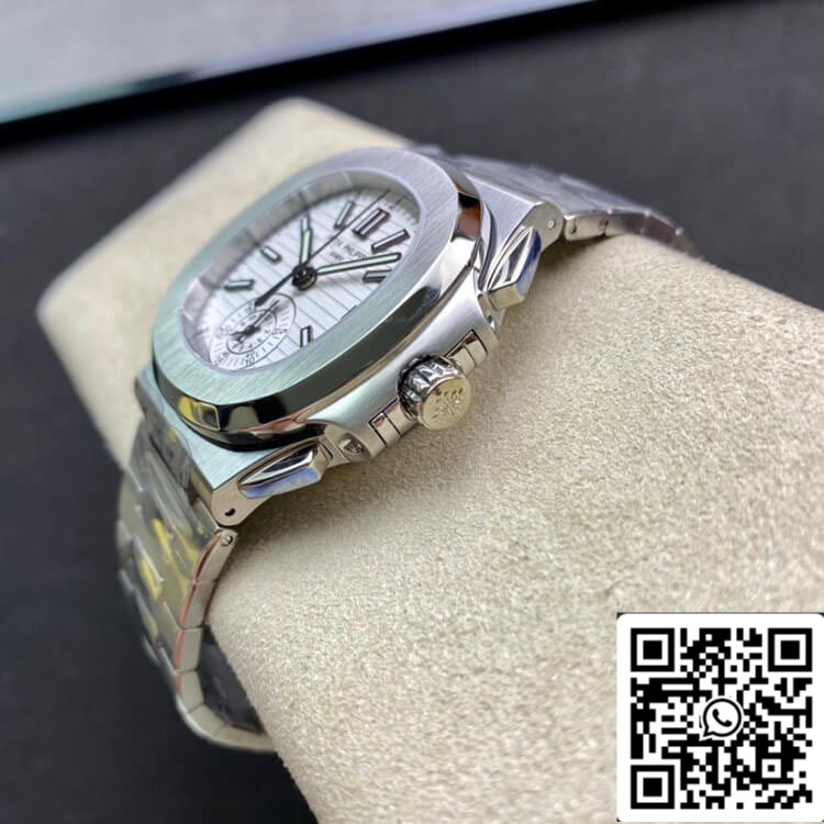 Patek Philippe Nautilus 5980/1A-019 1:1 Mejor Edición 3K Factory V2 Esfera Blanca