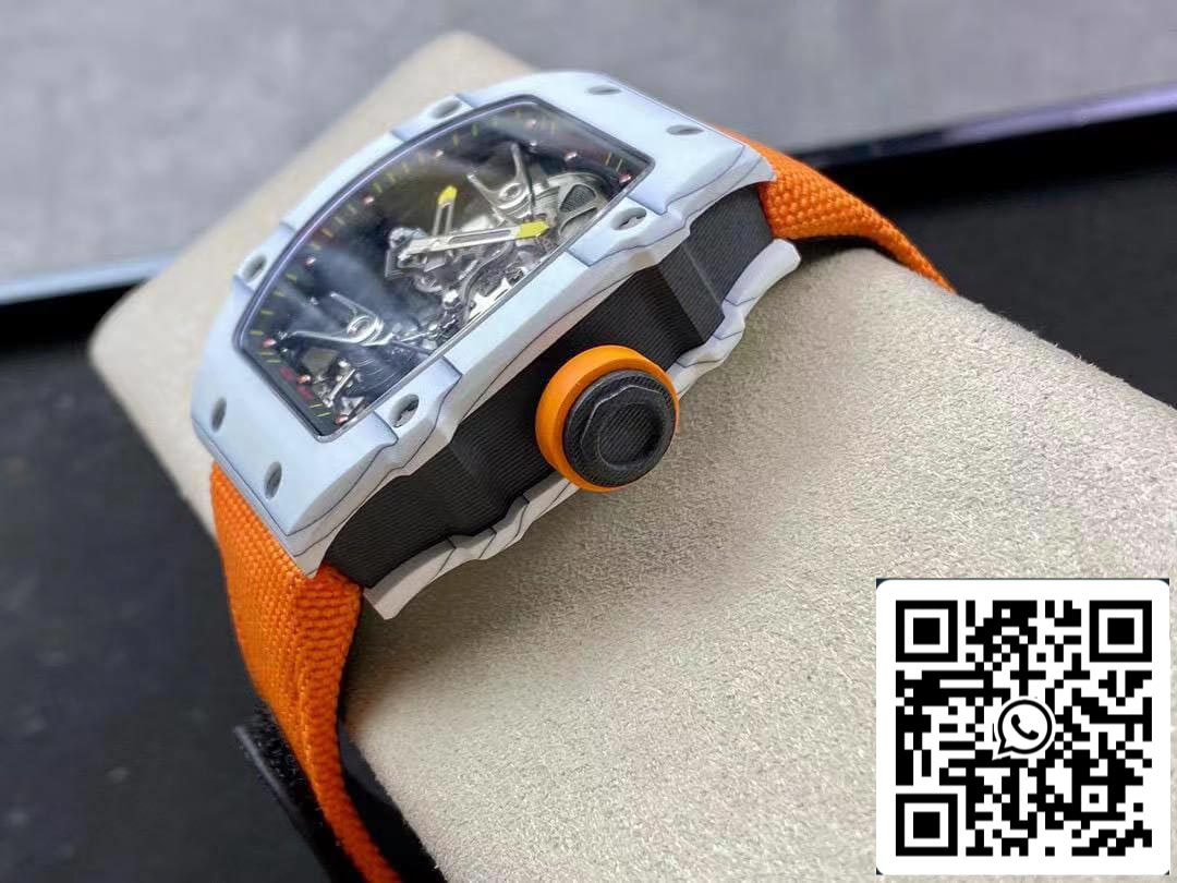 Richard Mille RM27-02 1:1 Mejor Edición RM Factory Skeleton Tourbillon Correa Naranja