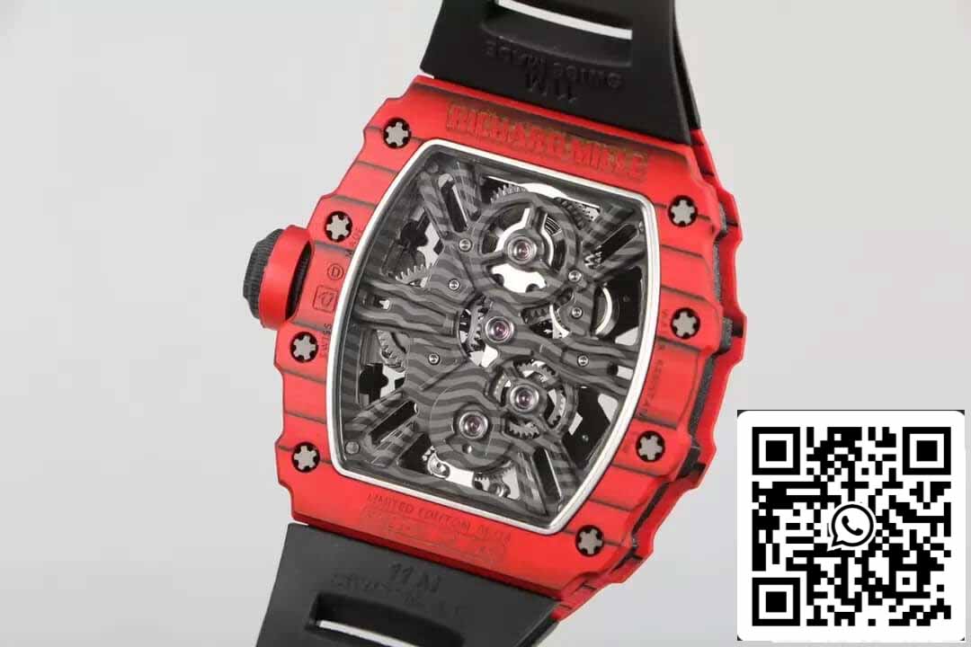 Richard Mille RM12-01 Tourbillon 1:1 Best Edition RM Factory Red Case Black Rubber Strap