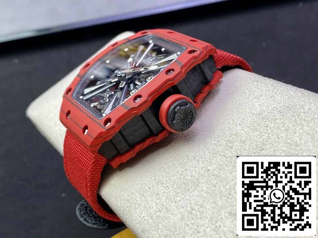 Custodia in fibra di carbonio rossa Richard Mille RM12-01 Tourbillon 1: 1 Best Edition RM Factory