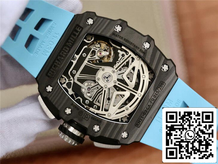 Richard Mille RM11-03 Cinturino blu KV Factory in scala 1: 1 della migliore edizione