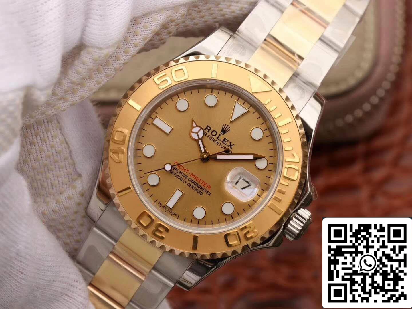 Rolex Yacht-Master 16623 1:1 Best Edition quadrante dorato svizzero ETA2836 avvolto in oro