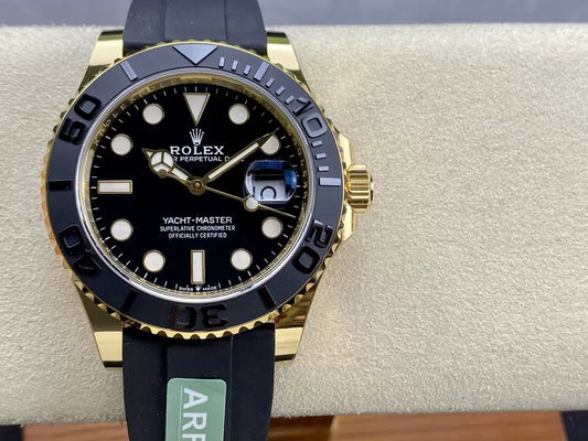 Rolex Yacht-Master 42 Esfera negra Oro amarillo M226658-0001 1:1 Mejor edición AR Versión de contrapeso de fábrica