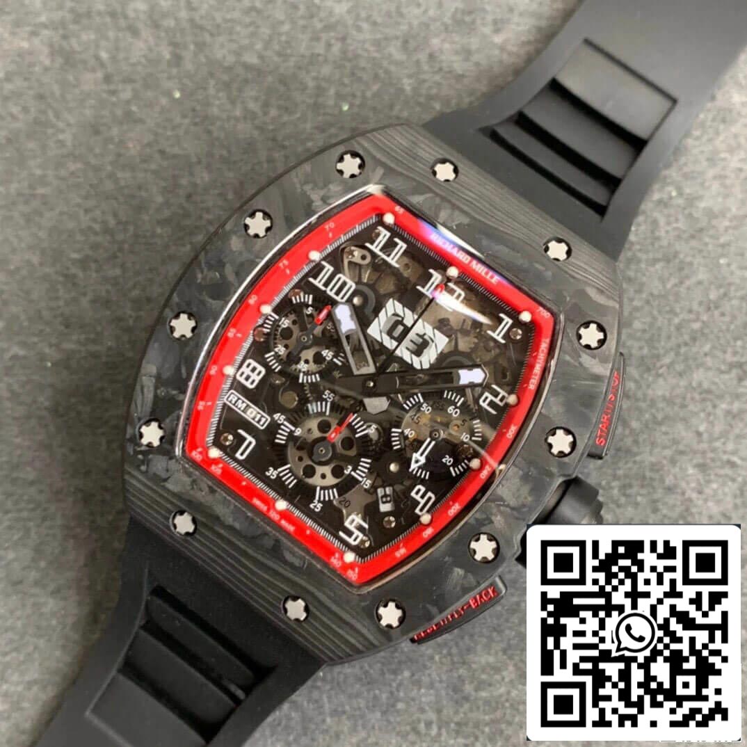 Richard Mille RM011 1:1 Best Edition KV Factory Carbon Fiber Case