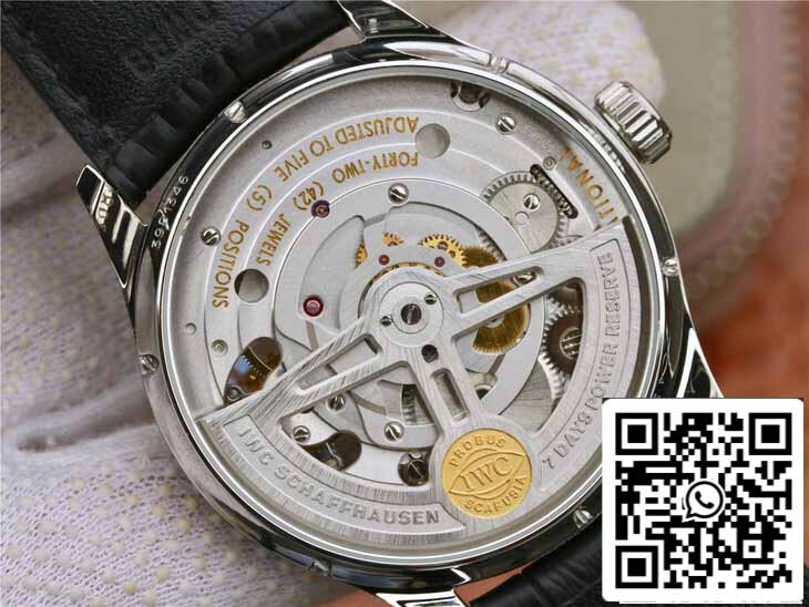 IWC Tourbillon portugués 1:1 Mejor edición ZF Factory esfera blanca