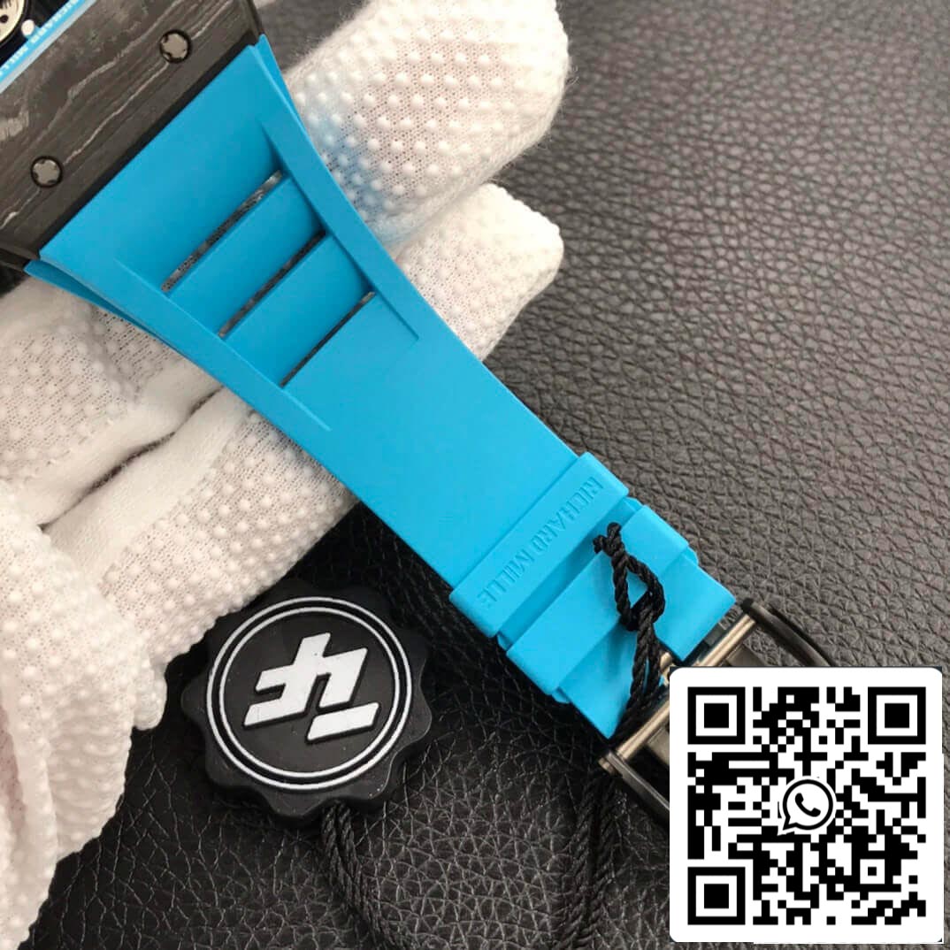 Richard Mille RM055 1:1 Best Edition ZF Factory Blue Rubber Strap