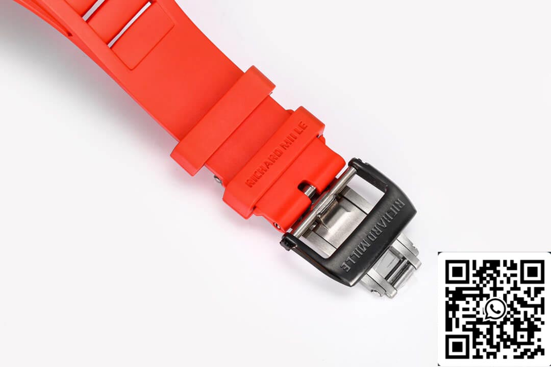 Richard Mille RM055 NTPT 1:1 Mejor Edición BBR Factory Correa Roja de Fibra de Carbono