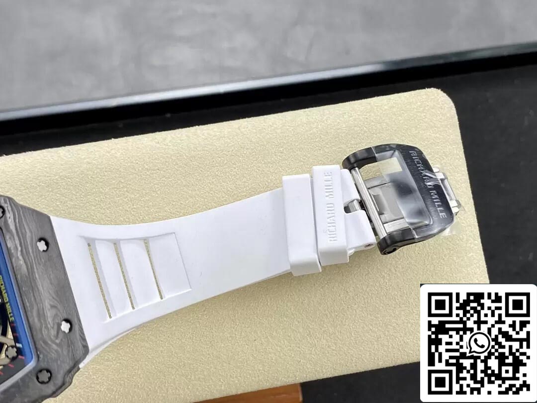 Richard Mille RM35-02 1: 1 Best Edition T + cinturino bianco in fibra di carbonio di fabbrica