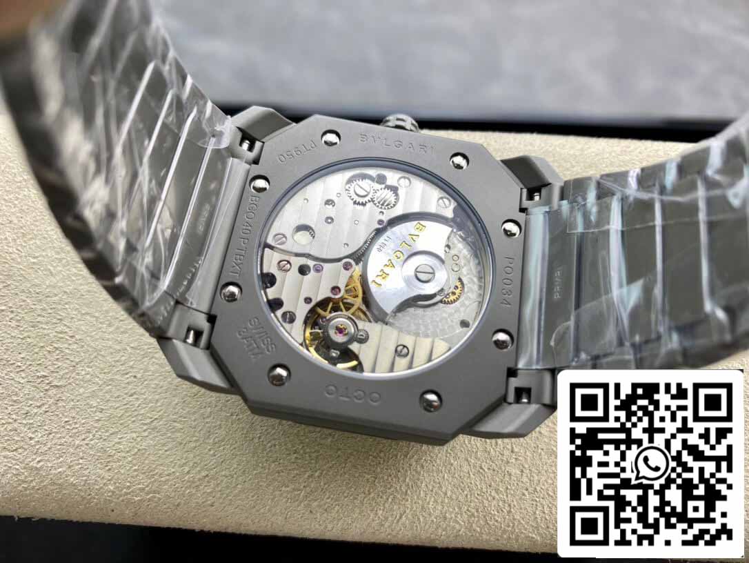 Bulgari Octo Finissimo 102713 BGO40C14TTXTAUTO 1:1 Best Edition BV Factory quadrante grigio argento