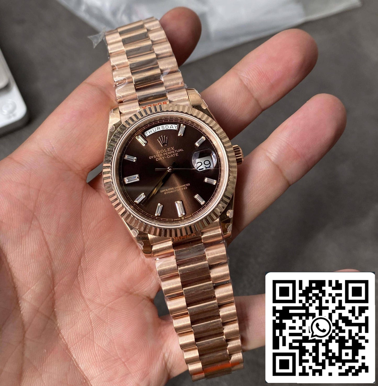 Rolex Day Date M228235-0003 1:1 Best Edition GM Factory V2 Chocolate Dial