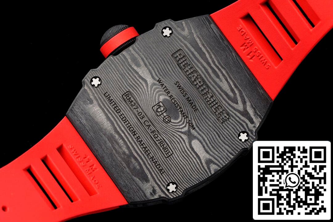 Richard Mille RM27-03 Rafael Nadal Tourbillon 1:1 Best Edition RM Factory Red Rubber Strap