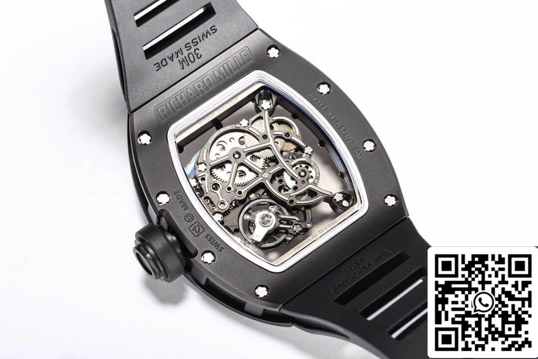 Richard Mille RM-055 1:1 Mejor Edición BBR Factory V2 Caja de Cerámica Negra