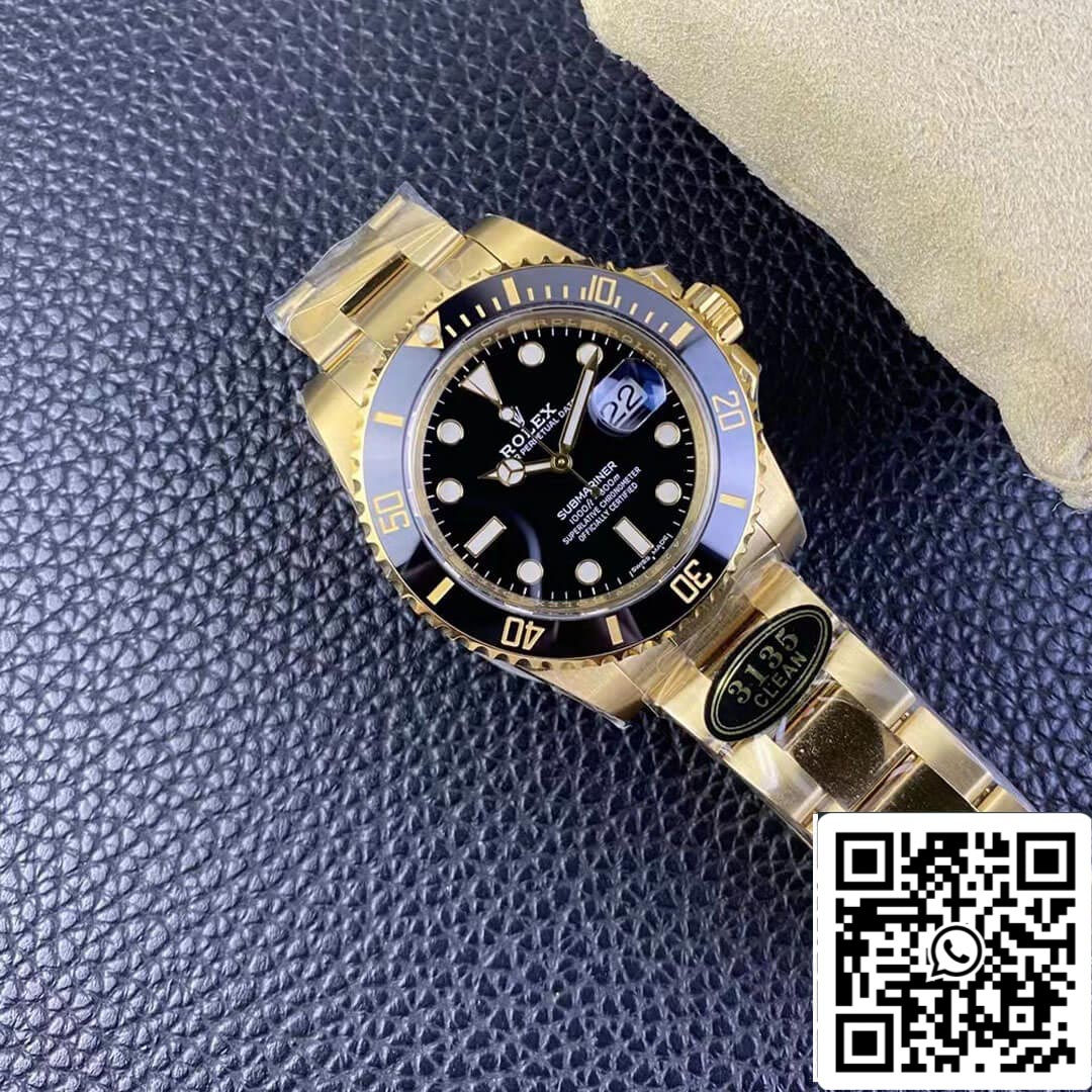 Rolex Submariner 116618LN-97208 1:1 Mejor edición Clean Factory esfera negra