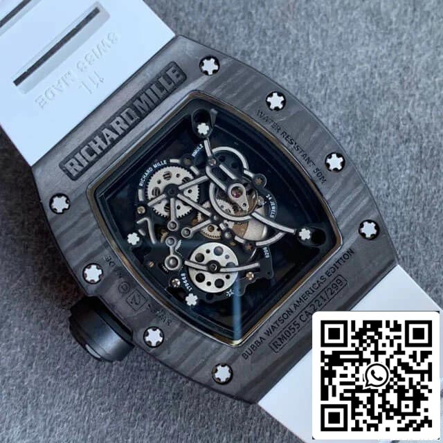 Richard Mille RM055 1:1 Mejor edición KV Factory V2 Esfera esqueleto