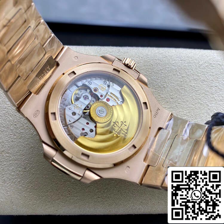 Patek Philippe Nautilus 1:1 Mejor edición PPF Factory Oro rosa con diamantes