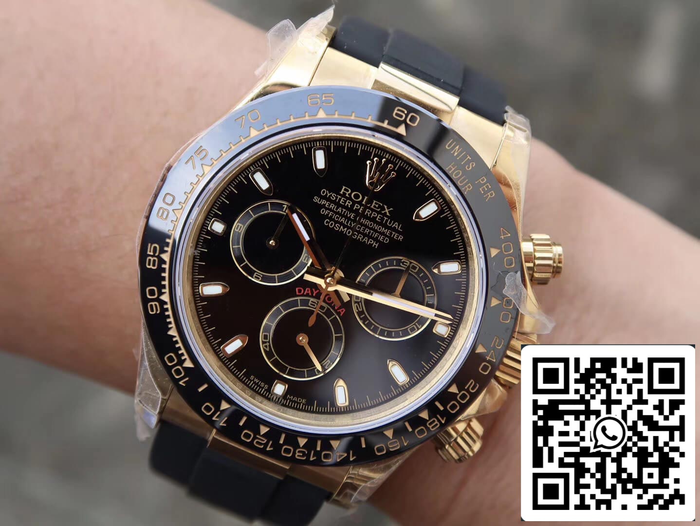 Rolex Daytona Cosmograph M116518ln-0043 1:1 Migliore edizione JH Factory quadrante nero