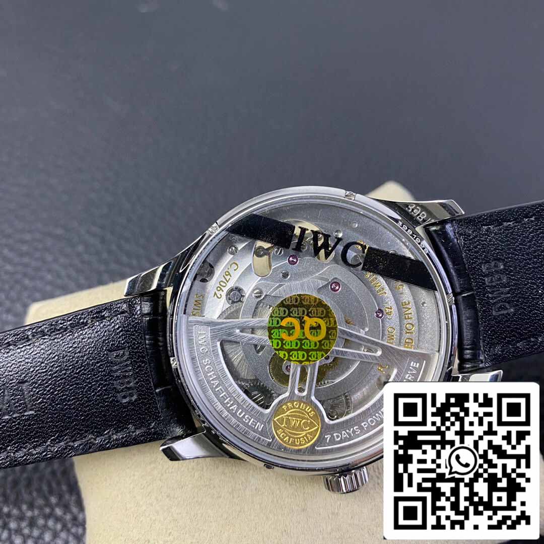 IWC Portoghese Tourbillon 1:1 Best Edition ZF Factory Quadrante Verde