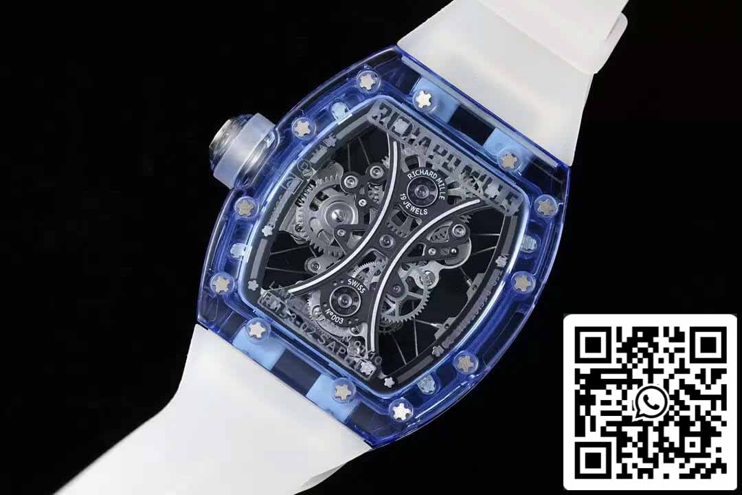 Richard Mille RM053-02 Tourbillon 1:1 Best Edition RM Factory Blue Transparent Case