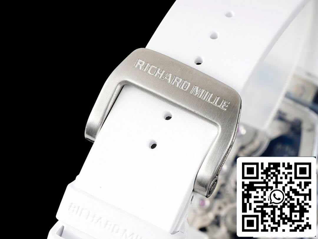 Richard Mille RM 56-01 Tourbillon 1: 1 Best Edition RM Factory cinturino in caucciù bianco