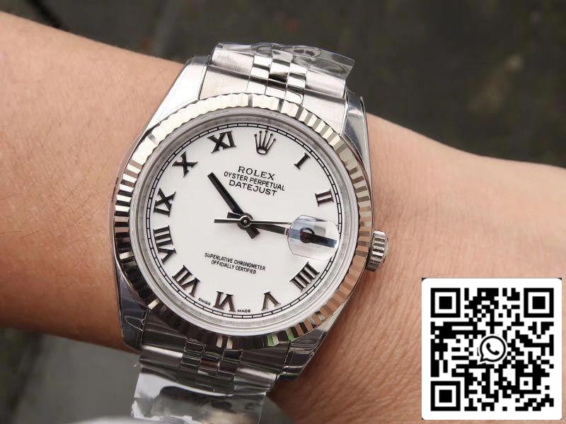 Rolex Datejust 116234 36mm AR Factory 1:1 Best Edition Swiss ETA3135 White Dial