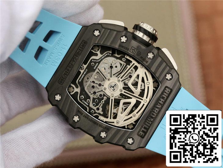 Richard Mille RM11-03 Cinturino blu KV Factory in scala 1: 1 della migliore edizione