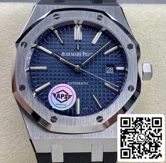 Audemars Piguet Royal Oak 15400 1:1 Best Edition APS Factory Blue Dial Rubber Strap EU Watch Store