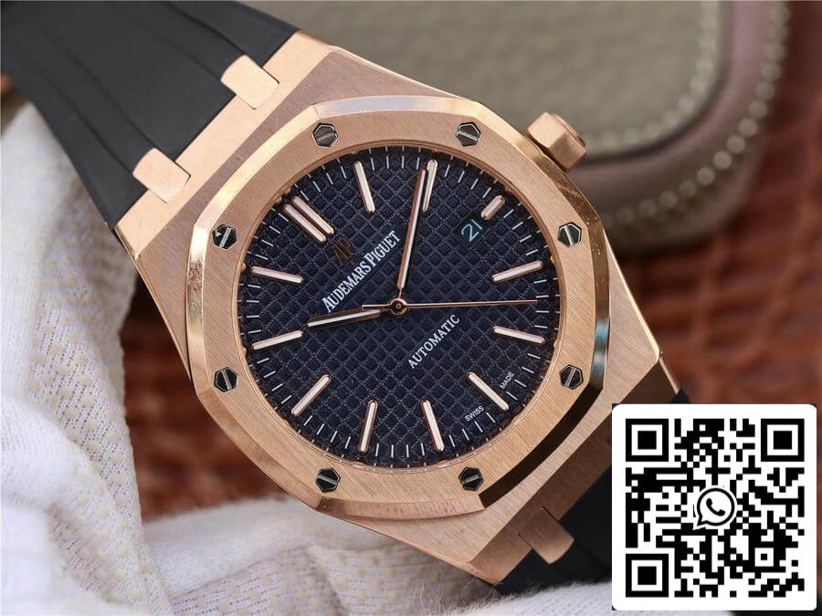 Audemars Piguet Royal Oak 15400 1:1 Best Edition Rose Gold Blue Dial EU Watch Store