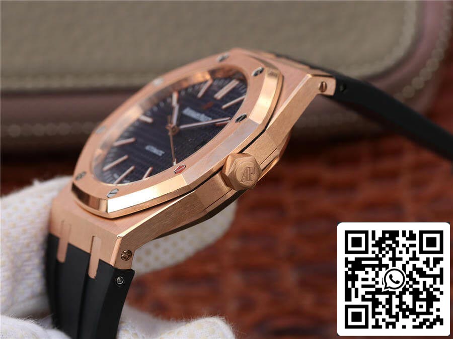 Audemars Piguet Royal Oak 15400 1:1 Best Edition Rose Gold Blue Dial EU Watch Store